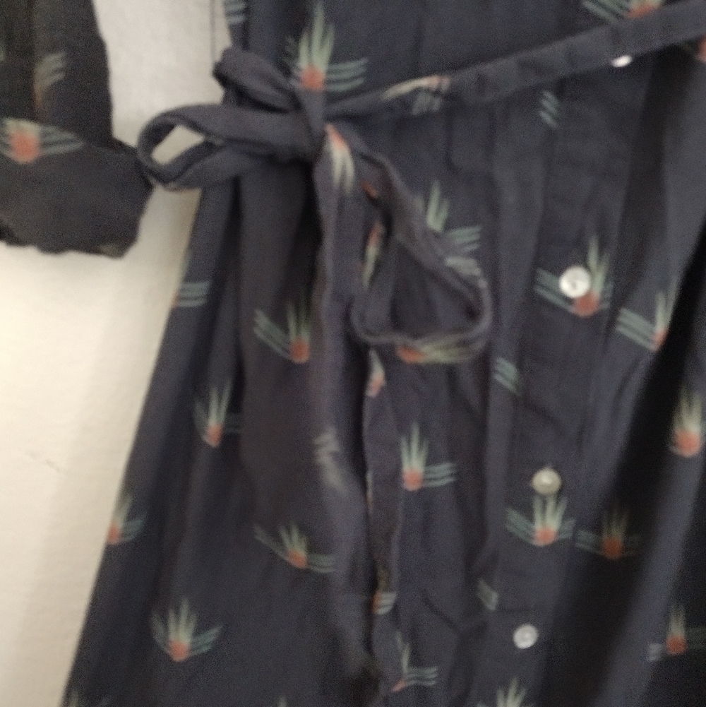 Marine Layer Black Button Down Art Deco Geometric Print Size XS - Picture 10 of 14